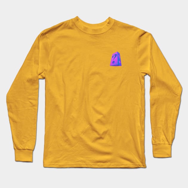 Purple Punctuation  Cube Long Sleeve T-Shirt by Kalma Kun